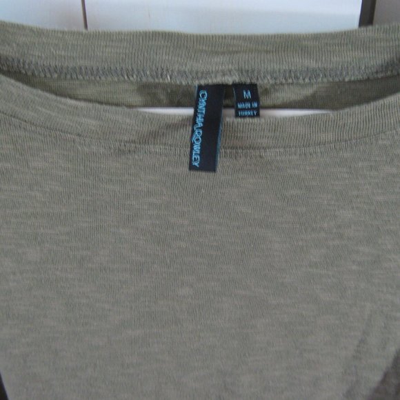 Cynthia Rowley Olive Green Casual Top - Picture 2 of 4